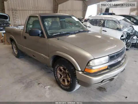 1GCCS14WX1K122320 — 2001 Chevrolet S-10 Pickup, Левая сторона, фото до ремонта