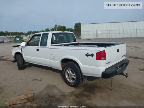 2003 Chevrolet S-10 VIN 1GCDT19X038179693 фото 3