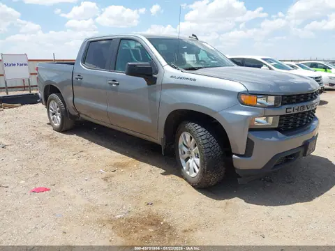 3GCPWBEK3MG119956 — 2021 Chevrolet Silverado 1500 2WD Short Bed Custom, Левый бок (Left Side), фото до ремонта