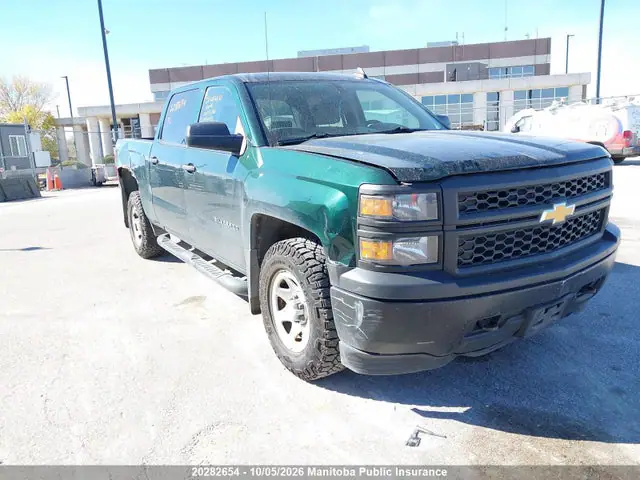 3GCUKPEHXFG393433 — 2015 Chevrolet Silverado 1500 Wt Crew Cab, Град (Hail), фото до ремонта