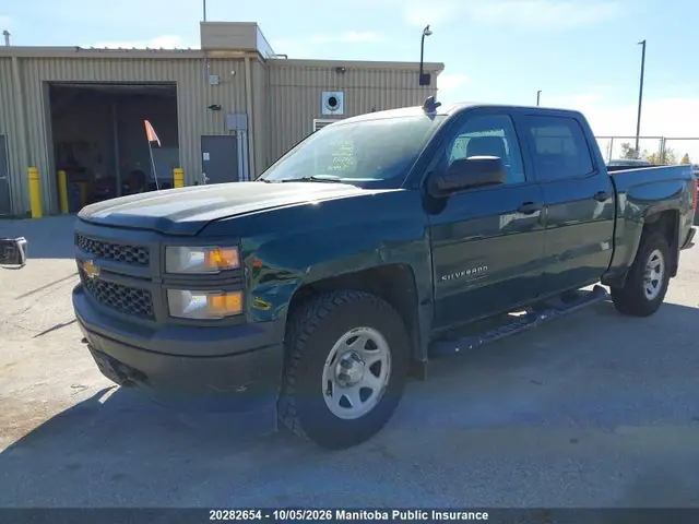 3GCUKPEHXFG393433 — 2015 Chevrolet Silverado 1500 Wt Crew Cab, фото 2 с аукциона IAAI 14.10.2026, Град