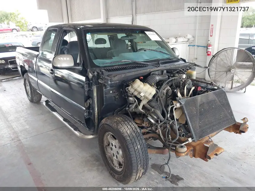 2000 Chevrolet Silverado 1500 Ls VIN 2GCEC19W7Y1321737 фото 1