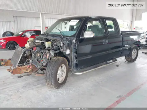 2000 Chevrolet Silverado 1500 Ls VIN 2GCEC19W7Y1321737 фото 2