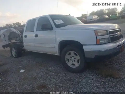 2GCEK13T361151312 — 2006 Chevrolet Silverado, Сзади, фото до ремонта