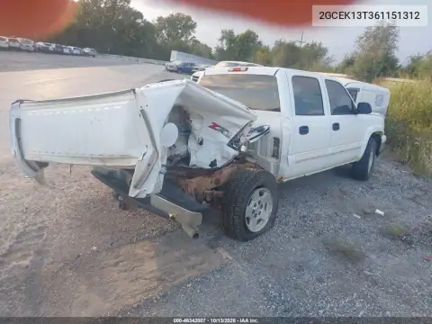 2GCEK13T361151312 — 2006 Chevrolet Silverado, фото 4 с аукциона IAAI, Задняя часть