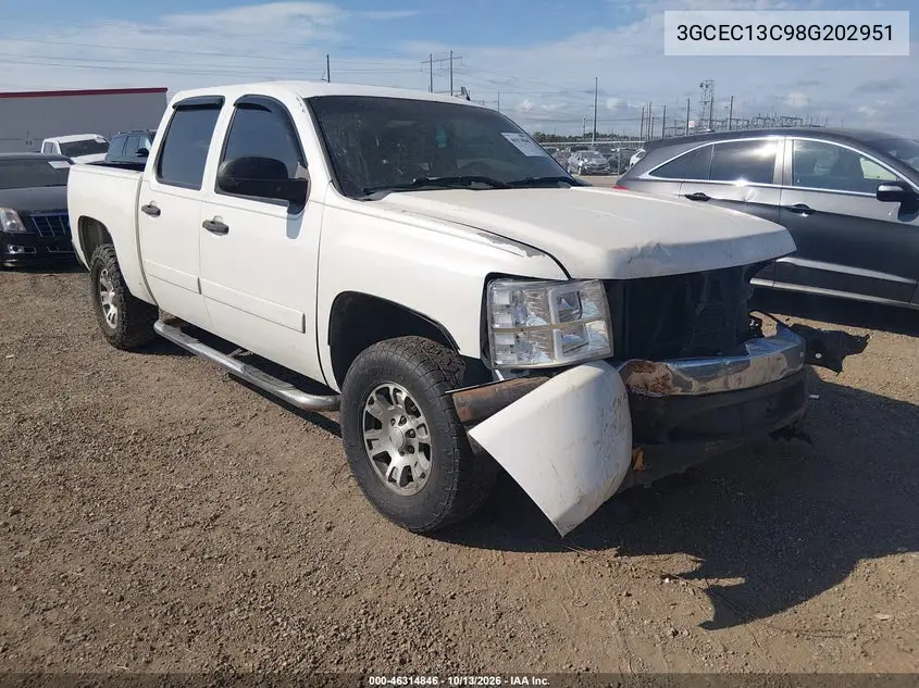3GCEC13C98G202951 — 2008 Chevrolet Silverado, фото 2 с аукциона IAAI, Передняя часть