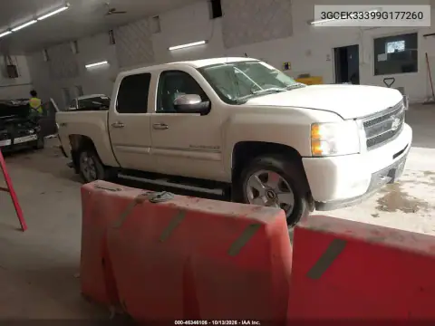 3GCEK33399G177260 — 2009 Chevrolet Silverado, Левая сторона, фото до ремонта