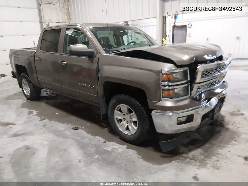 3GCUKREC8FG492543 — 2015 Chevrolet Silverado, фото 2 с аукциона IAAI, Передняя часть