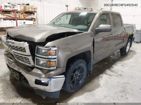 3GCUKREC8FG492543 — 2015 Chevrolet Silverado, фото 3 с аукциона IAAI, Передняя часть