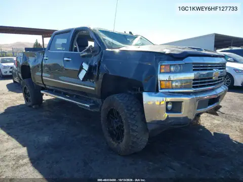 1GC1KWEY6HF127733 — 2017 Chevrolet Silverado, Переворот, фото до ремонта