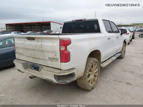 1GCUYHED5KZ139415 — 2019 Chevrolet Silverado, фото 5 с аукциона IAAI, Передняя часть