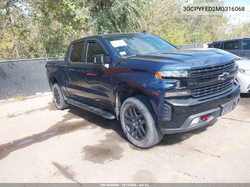 3GCPYFED2MG316068 — 2021 Chevrolet Silverado, фото 2 с аукциона IAAI, Задняя часть