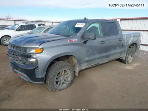 1GCPYCEF1MZ345111 — 2021 Chevrolet Silverado, фото 3 с аукциона IAAI, Боковая часть