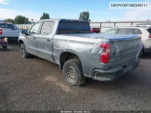1GCPYCEF1MZ345111 — 2021 Chevrolet Silverado, фото 4 с аукциона IAAI, Боковая часть