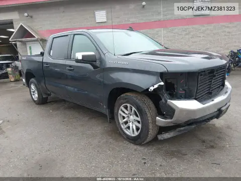 1GCPYJEK7MZ381323 — 2021 Chevrolet Silverado, Передняя часть, фото до ремонта