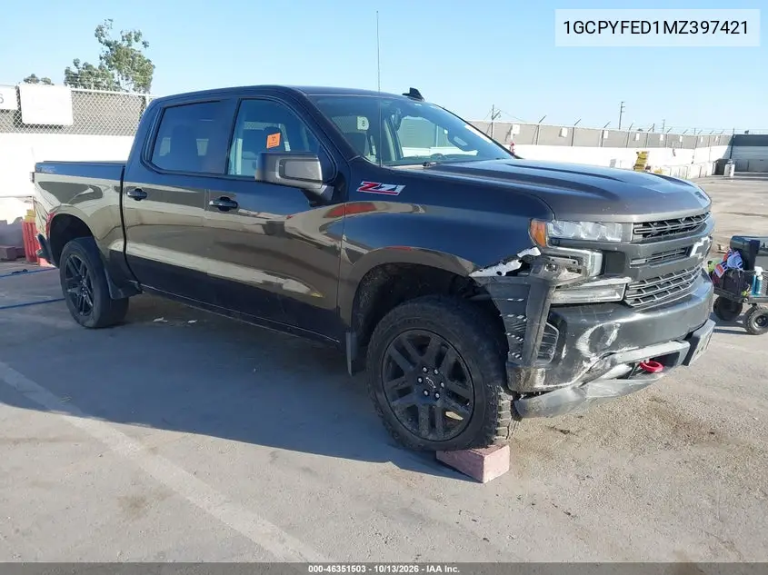 1GCPYFED1MZ397421 — 2021 Chevrolet Silverado, фото 2 с аукциона IAAI, Передняя часть