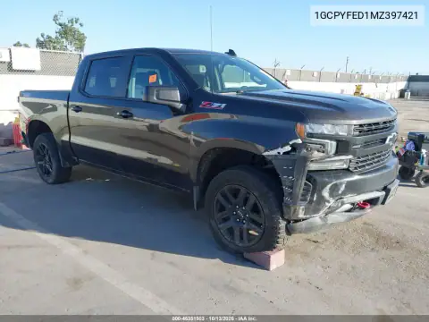1GCPYFED1MZ397421 — 2021 Chevrolet Silverado, Передняя часть, фото до ремонта