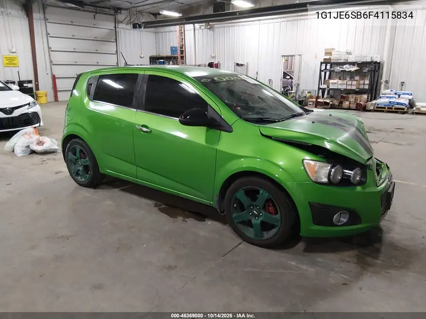 1G1JE6SB6F4115834 — 2015 Chevrolet Sonic, фото 2 с аукциона IAAI, Передняя часть