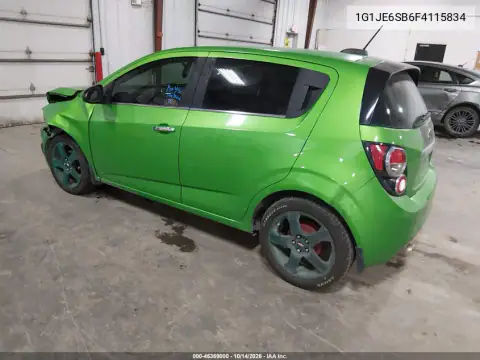 1G1JE6SB6F4115834 — 2015 Chevrolet Sonic, фото 4 с аукциона IAAI, Передняя часть