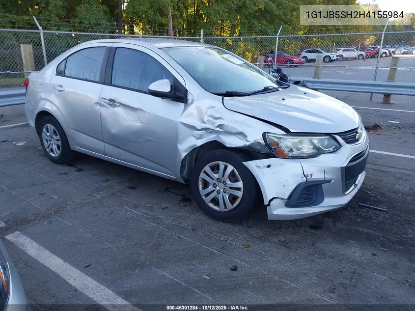 2017 Chevrolet Sonic Ls Auto VIN 1G1JB5SH2H4155984 фото 2