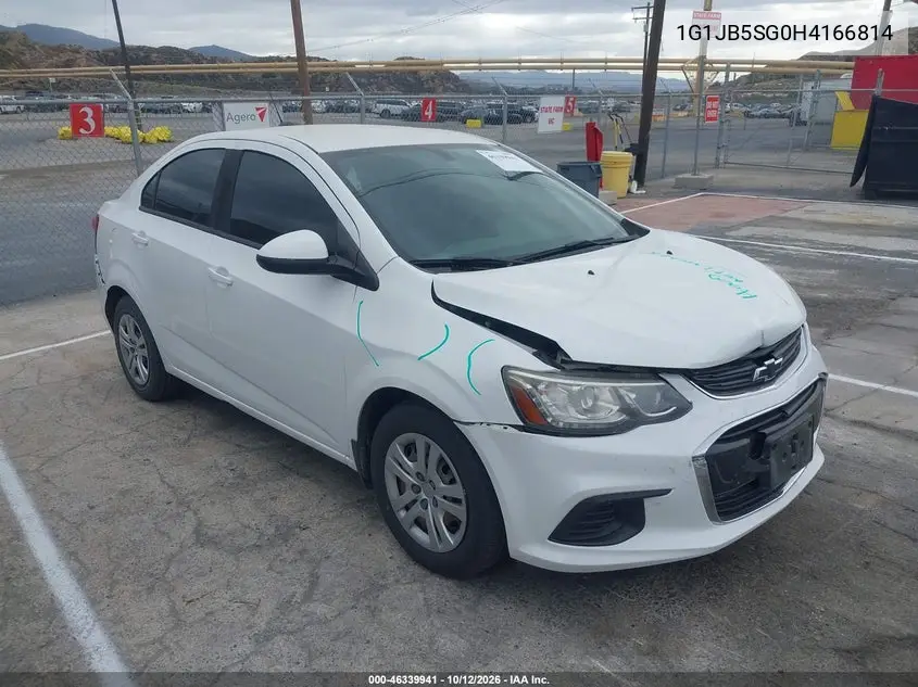 2017 Chevrolet Sonic Ls Auto VIN 1G1JB5SG0H4166814 фото 2
