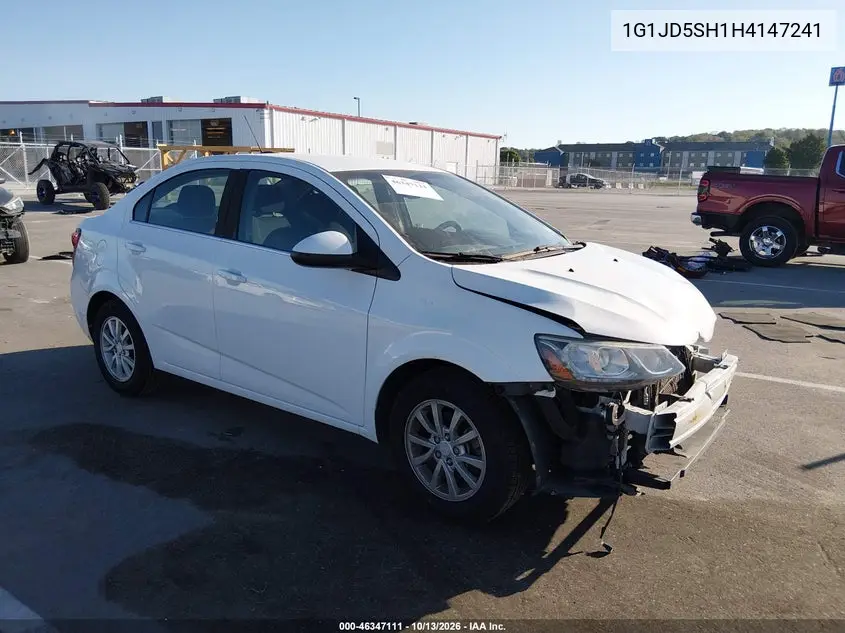 1G1JD5SH1H4147241 — 2017 Chevrolet Sonic, фото 2 с аукциона IAAI, Передняя часть
