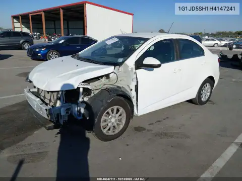 1G1JD5SH1H4147241 — 2017 Chevrolet Sonic, фото 3 с аукциона IAAI, Передняя часть