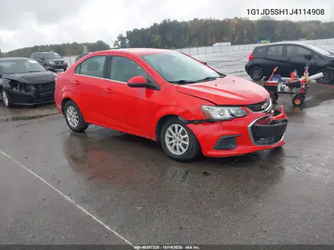 1G1JD5SH1J4114908 — 2018 Chevrolet Sonic, Передняя часть, фото до ремонта
