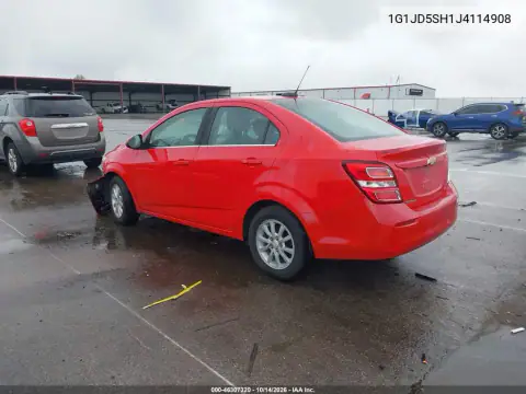 1G1JD5SH1J4114908 — 2018 Chevrolet Sonic, фото 4 с аукциона IAAI, Передняя часть