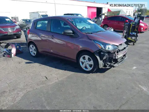 2019 Chevrolet Spark Ls Cvt VIN KL8CB6SA2KC705781 фото 2