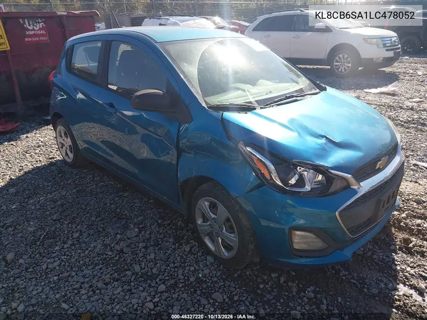 2020 Chevrolet Spark Fwd Ls Automatic VIN KL8CB6SA1LC478052 фото 2