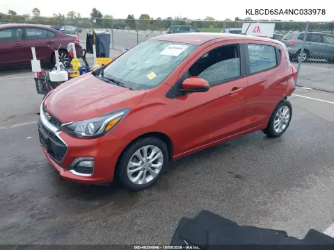 2022 Chevrolet Spark Fwd 1Lt Automatic VIN KL8CD6SA4NC033978 фото 3