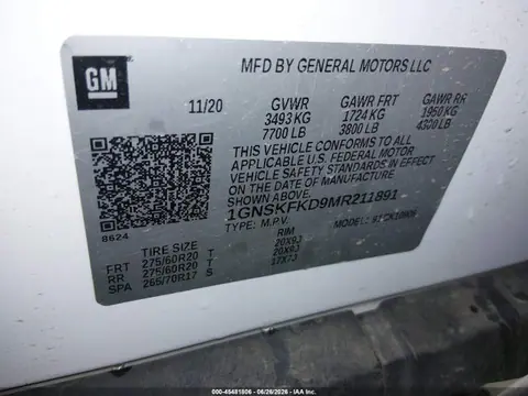 2021 Chevrolet Suburban 4wd Premier VIN 1GNSKFKD9MR211891 фото 9