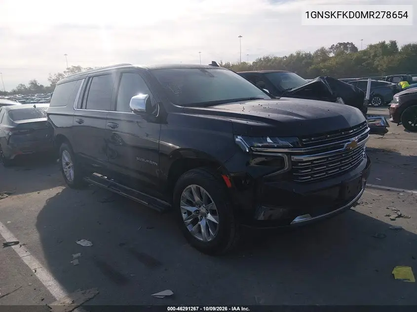2021 Chevrolet Suburban 4Wd Premier VIN 1GNSKFKD0MR278654 фото 2