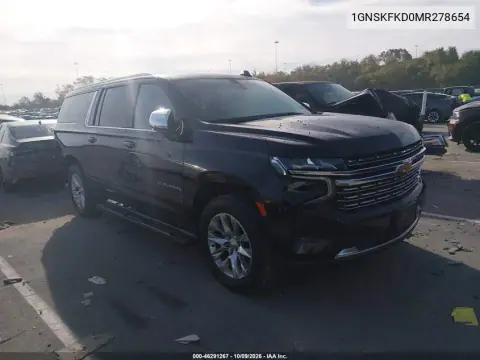 2021 Chevrolet Suburban 4Wd Premier VIN 1GNSKFKD0MR278654 фото 2