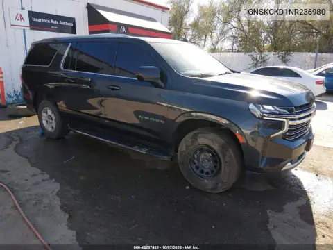 1GNSKCKD1NR236980 — 2022 Chevrolet Suburban, Град, фото до ремонта
