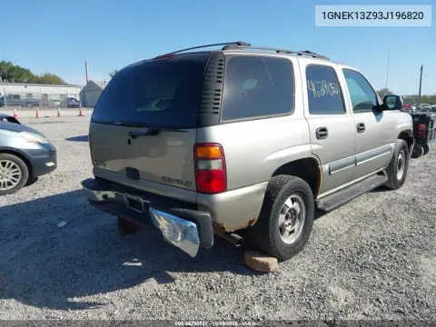 2003 Chevrolet Tahoe Ls VIN 1GNEK13Z93J196820 фото 5