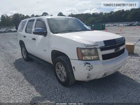 2007 Chevrolet Tahoe Lt VIN 1GNFC13007R113317 фото 1
