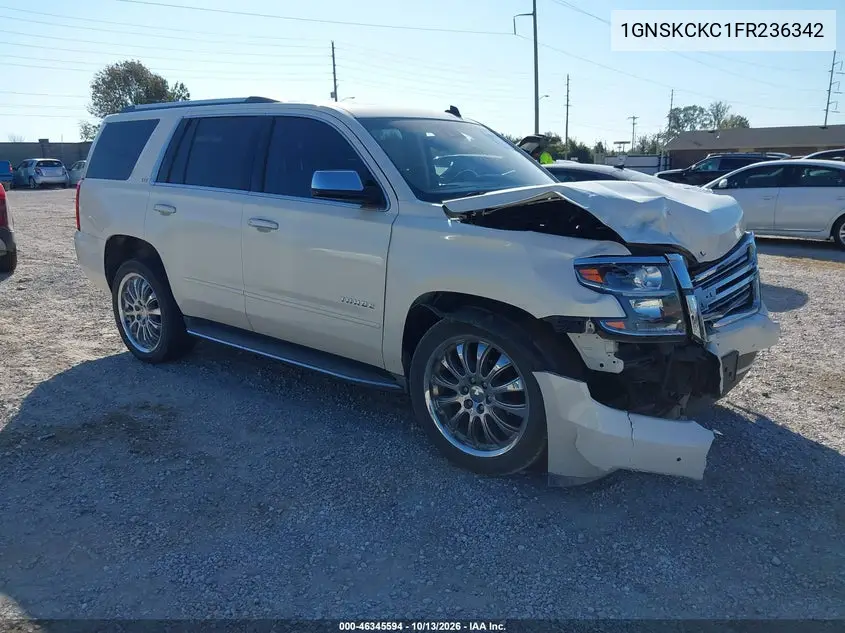 1GNSKCKC1FR236342 Chevrolet Tahoe 2015 — повреждение Передняя часть, фото до ремонта