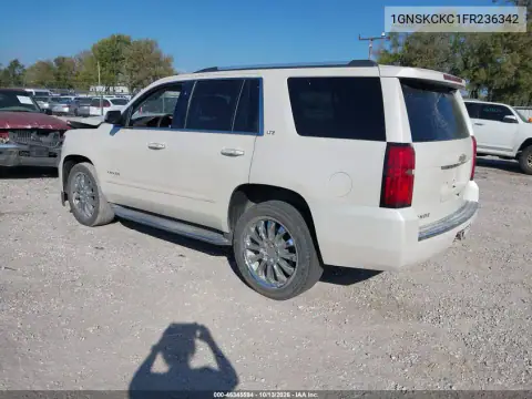 1GNSKCKC1FR236342 — 2015 Chevrolet Tahoe, фото 3 с аукциона IAAI, Передняя часть