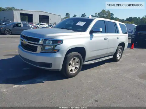 1GNLCDEC3GR399935 — 2016 Chevrolet Tahoe, фото 3 с аукциона IAAI, Естественный износ