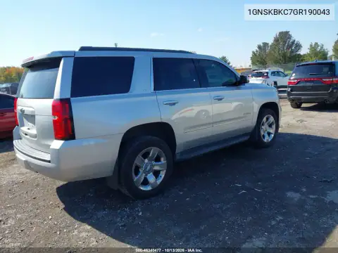 1GNSKBKC7GR190043 — 2016 Chevrolet Tahoe, фото 4 с аукциона IAAI, Пожар салона