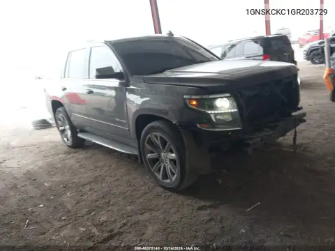 1GNSKCKC1GR203729 — 2016 Chevrolet Tahoe, фото 2 с аукциона IAAI, Передняя часть