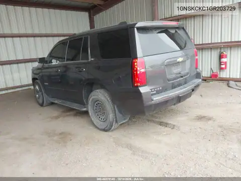1GNSKCKC1GR203729 — 2016 Chevrolet Tahoe, фото 4 с аукциона IAAI, Передняя часть