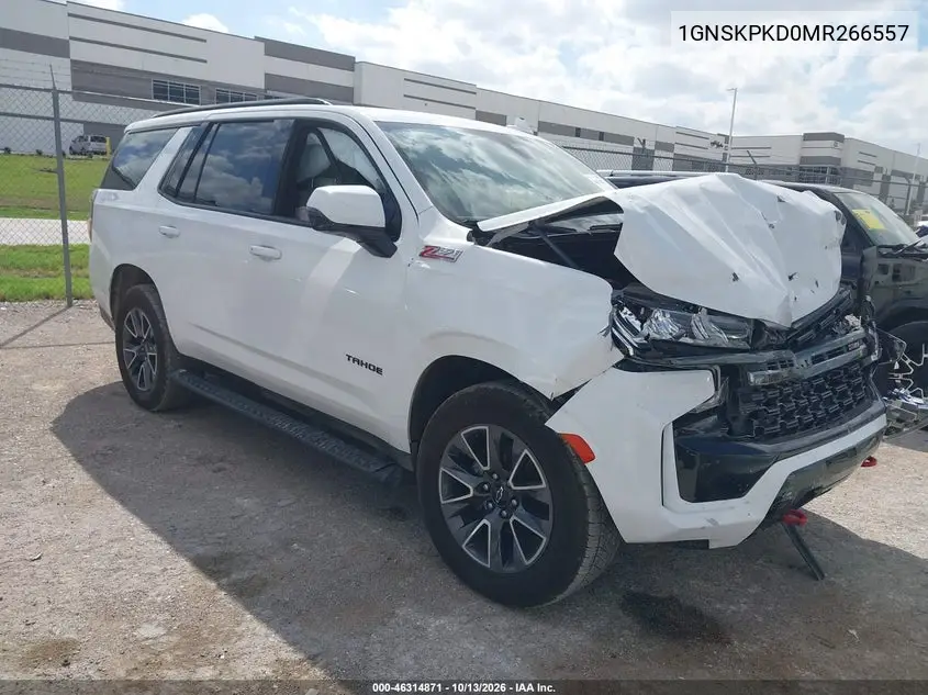 1GNSKPKD0MR266557 — 2021 Chevrolet Tahoe, фото 2 с аукциона IAAI, Не указано