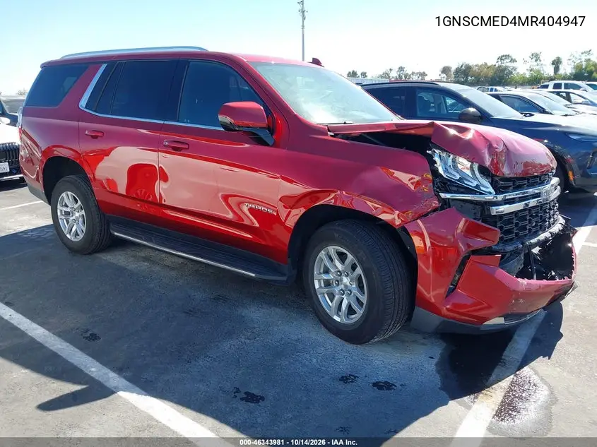 1GNSCMED4MR404947 — 2021 Chevrolet Tahoe, фото 2 с аукциона IAAI, Передняя часть слева