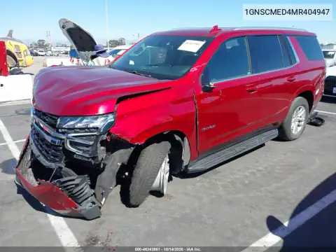 1GNSCMED4MR404947 — 2021 Chevrolet Tahoe, фото 3 с аукциона IAAI, Передняя часть слева