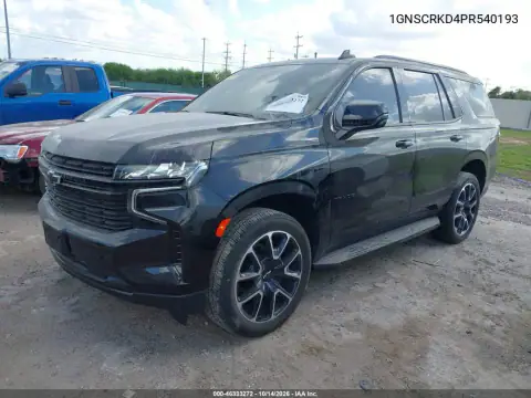 1GNSCRKD4PR540193 — 2023 Chevrolet Tahoe, фото 2 с аукциона IAAI, Справа сзади