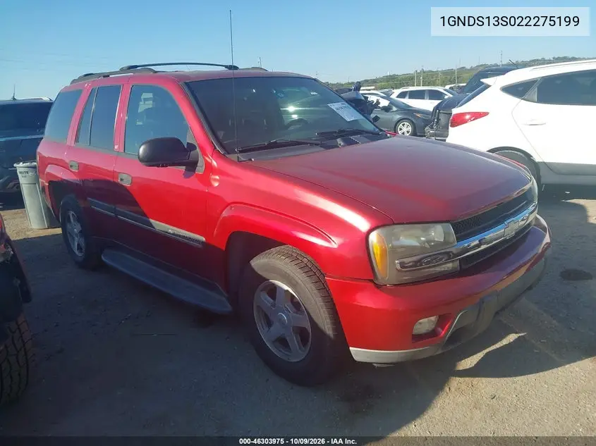 2002 Chevrolet Trailblazer Lt VIN 1GNDS13S022275199 фото 2