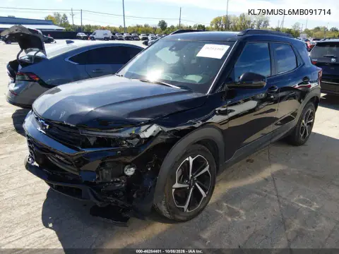 2021 Chevrolet Trailblazer Awd Rs VIN KL79MUSL6MB091714 фото 2